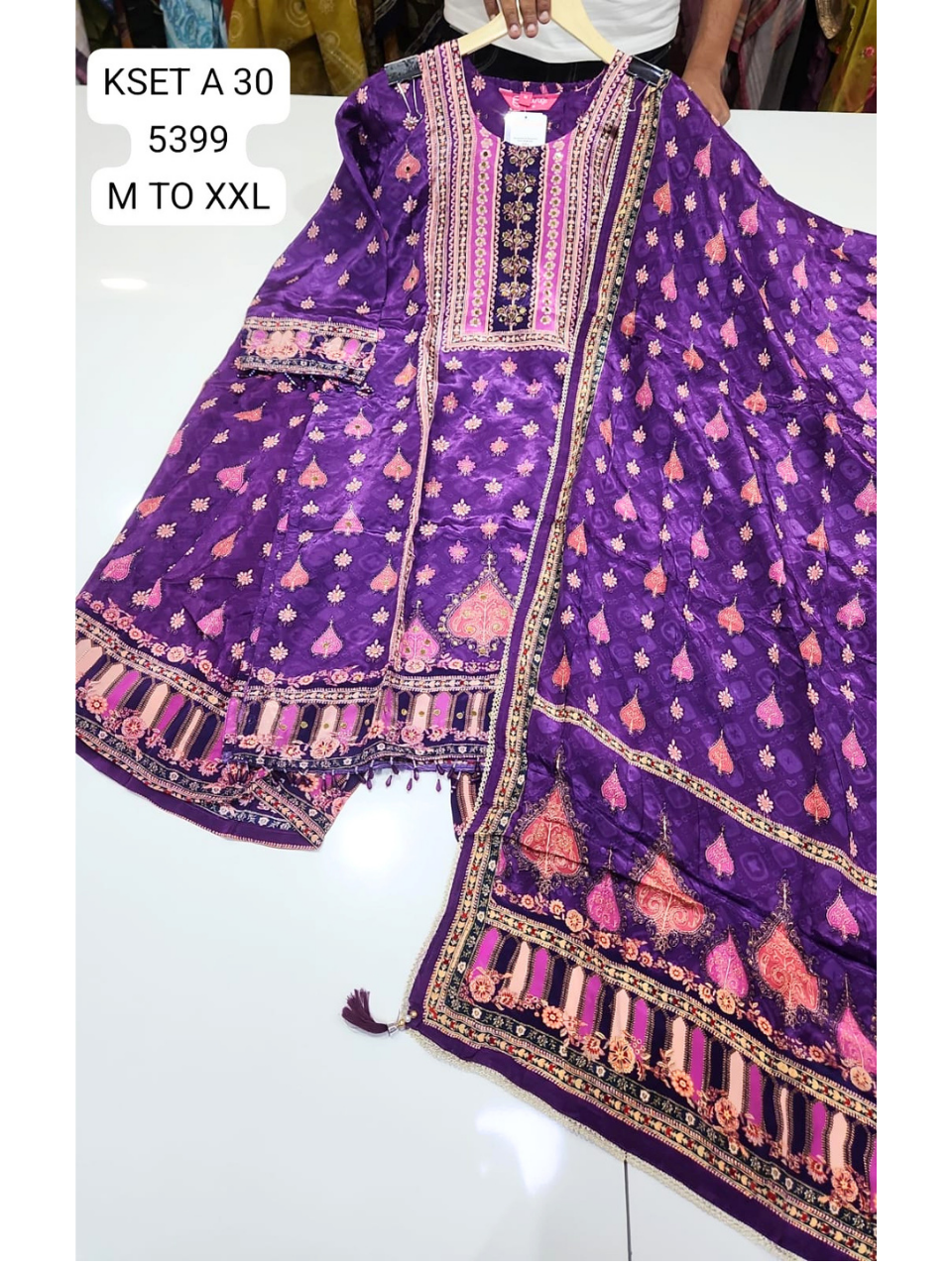Purple Printed Ethnic Kurta Set with Dupatta for Women – Festive Designer Wear