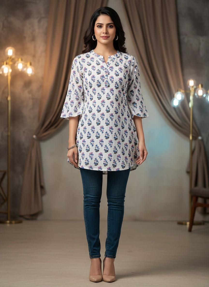 Casual summer cotton kurti for college & office wear