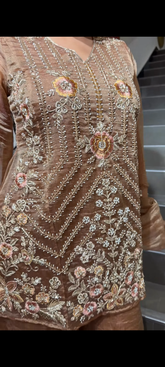 Embroidered Kurta Palazzo Set with Dupatta for Women | Elegant Festive Ethnic Wear
