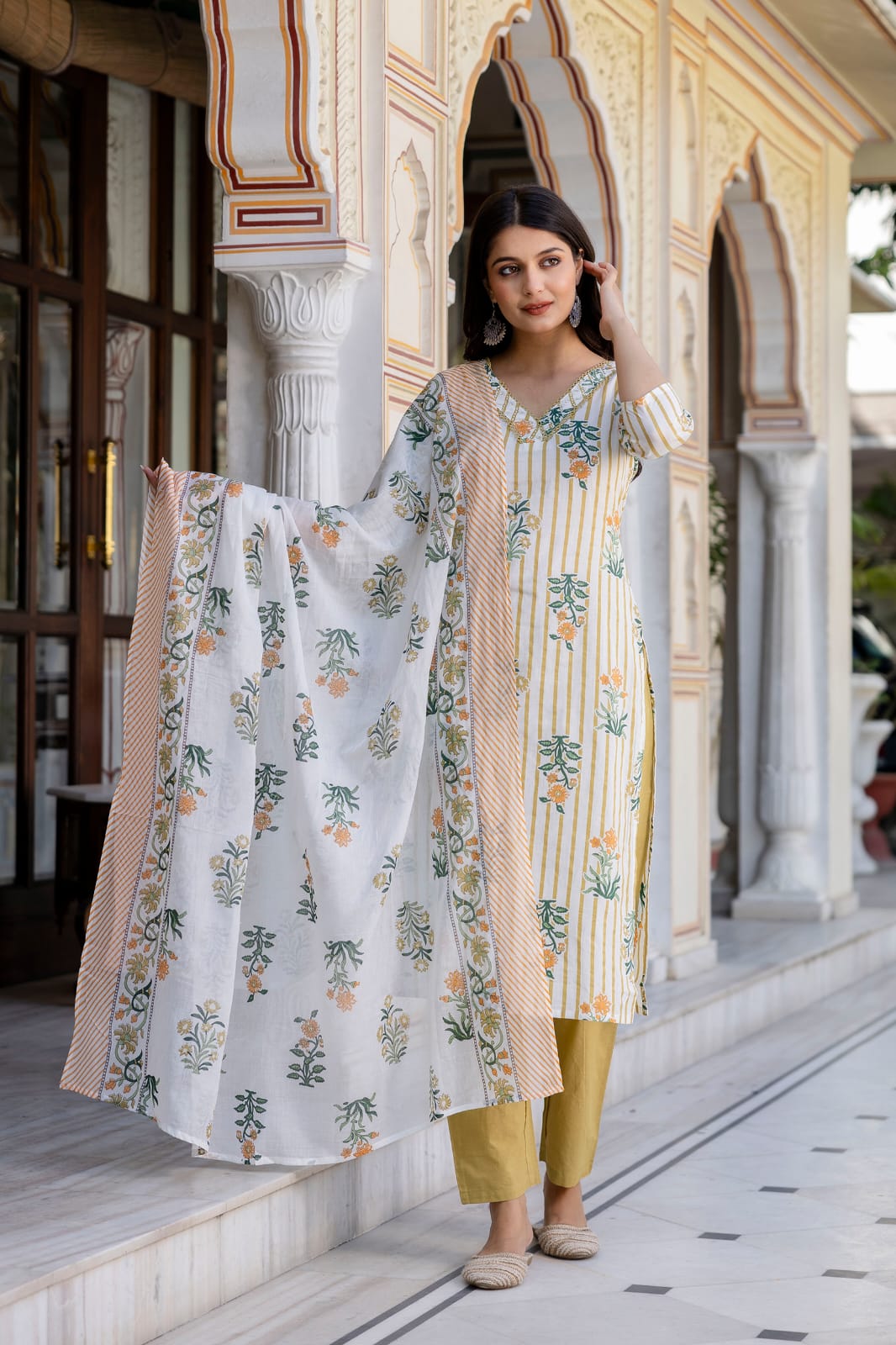 Sunlit Cream Cotton Set