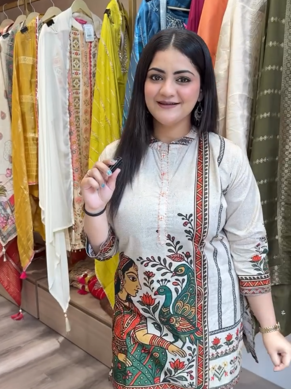 Traditional Art Printed Kurta Pant Set for Women | Designer Ethnic Statement Wear