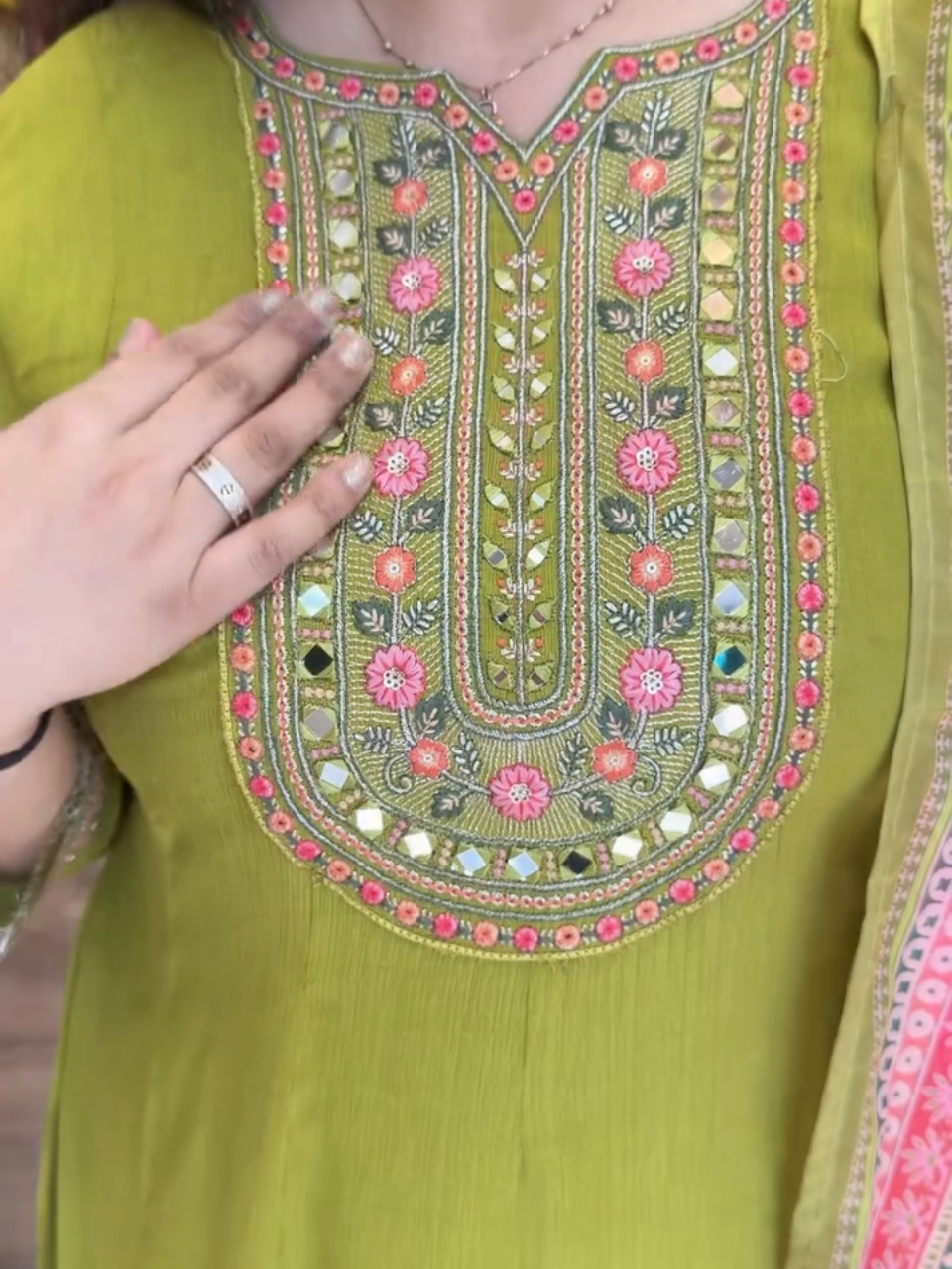 Olive Green Embroidered Salwar Kameez Set for Women – Elegant Ethnic Wear