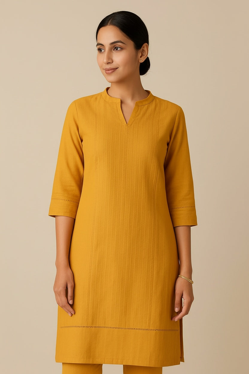 Daily wear cotton kurti paired with leggings and palazzo