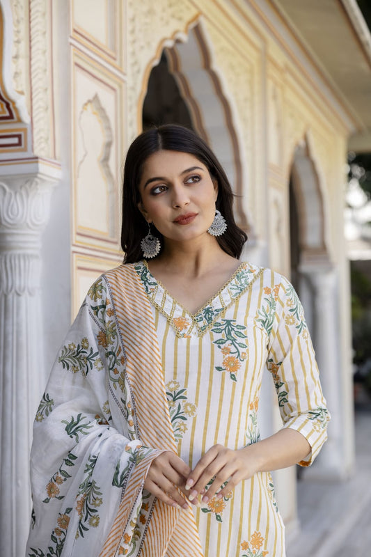 Sunlit Cream Cotton Set