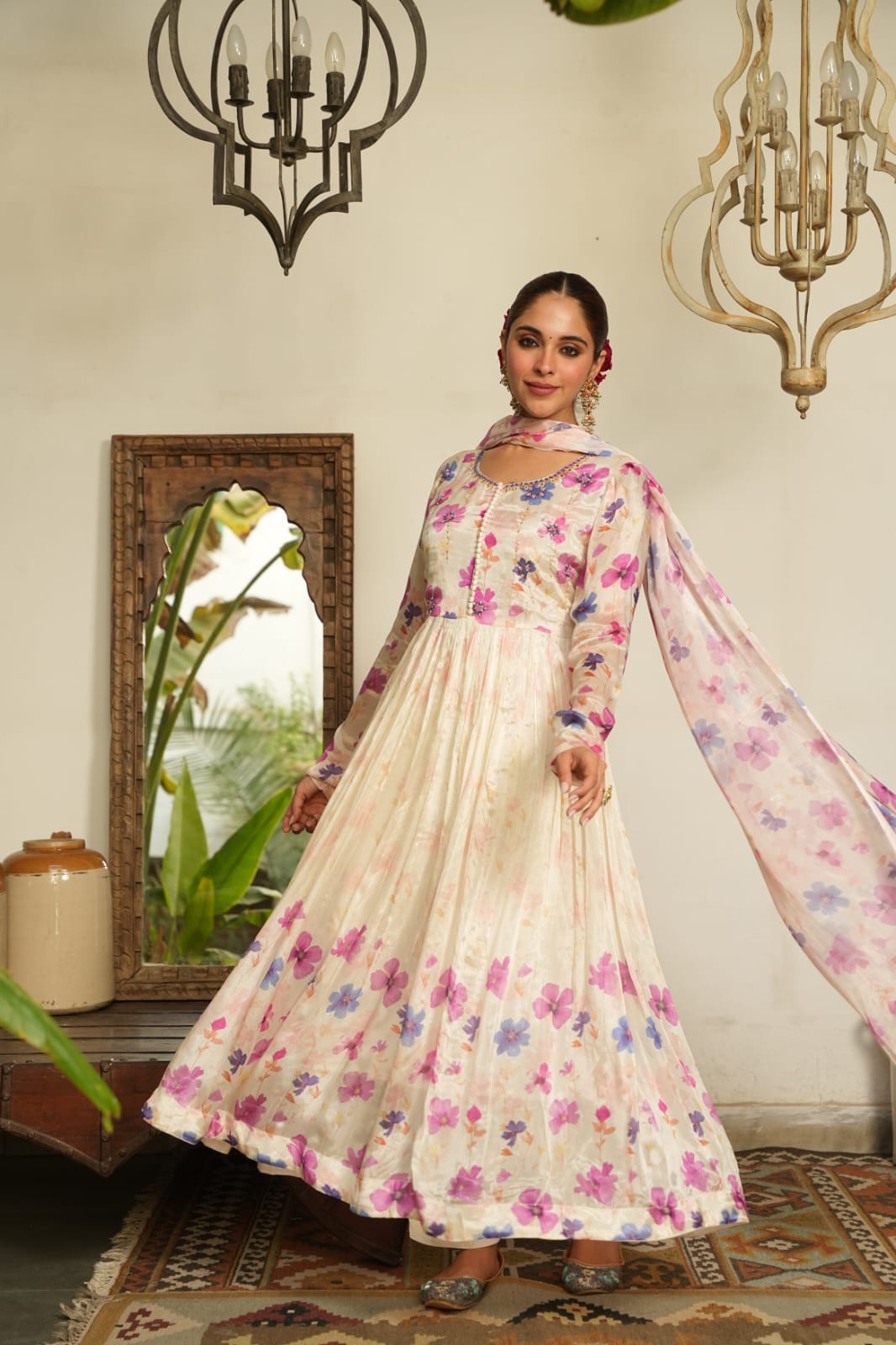 Ivory Whisper Anarkali